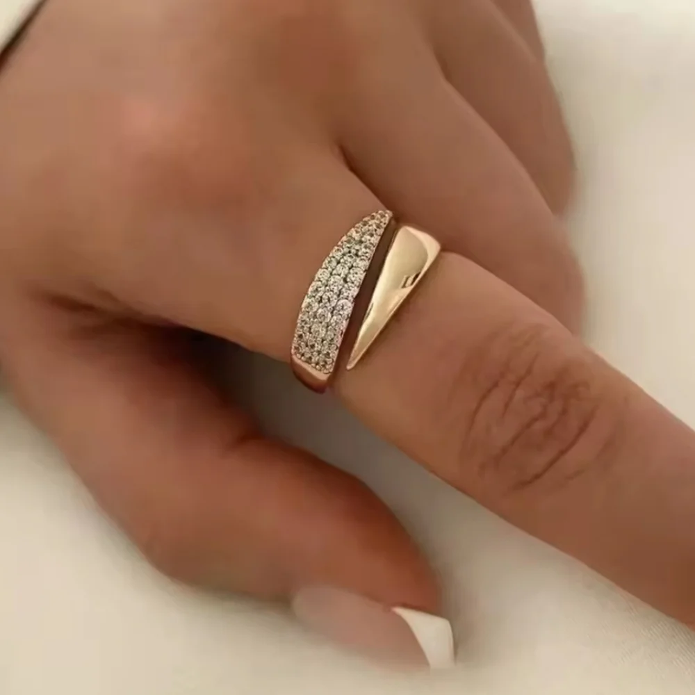 18k Gold Plated Elegant And Natural Stone Ring New One Size